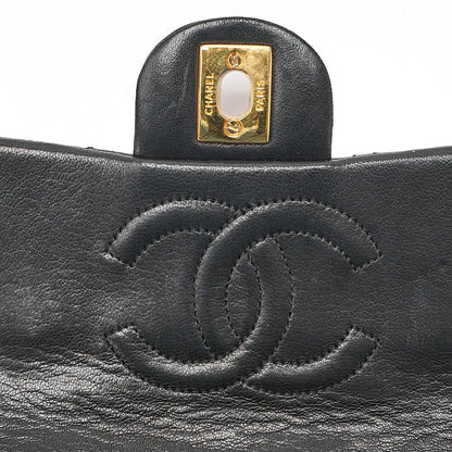 CHANEL Chain Shoulder Bag Mini Matelasse 18cm Turn Lock Lambskin Black Gold -Tone Hardware, Pre-Owned