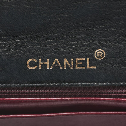 CHANEL Chain Shoulder Bag Mini Matelasse 18cm Turn Lock Lambskin Black Gold -Tone Hardware, Pre-Owned