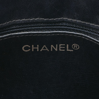 CHANEL Chanel Matelasse Plate Charm Chain Shoulder Lambskin Navy Gold-Tone Hardware, Pre-Owned