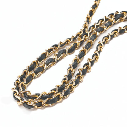 CHANEL Lambskin Matelasse Full Flap Turn Lock Chain Shoulder Black Gold-Tone Hardware, Pre-Owned