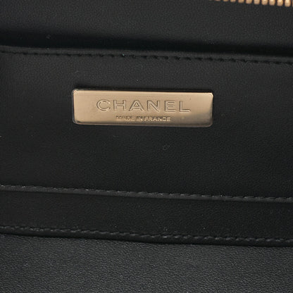 CHANEL Chain Shoulder Bag Matelasse Camera Bag Lambskin Black Gold-Tone Hardware, Pre-Owned