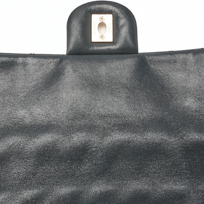 CHANEL Sparkle Leather Matelasse Single Chain Shoulder Black Gold-Tone Hardware, Pre-Owned