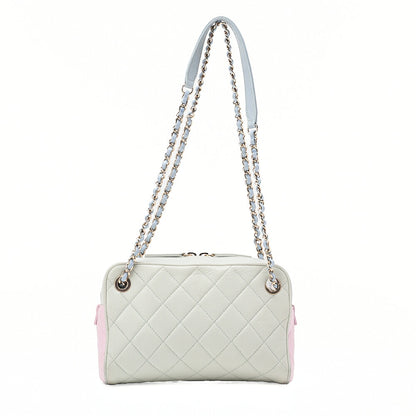 CHANEL Leather Coco Mark Chain Shoulder with Pouch Multicolor Gold-Tone Hardware, Pre-Owned