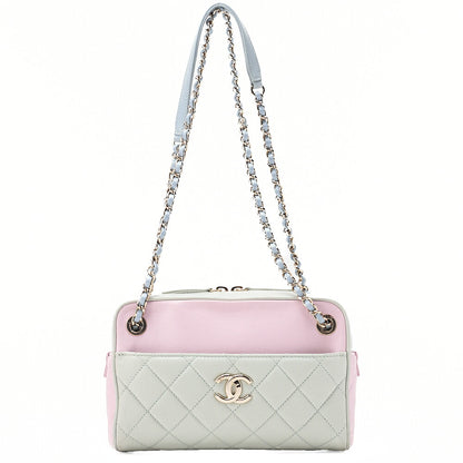 CHANEL Leather Coco Mark Chain Shoulder with Pouch Multicolor Gold-Tone Hardware, Pre-Owned