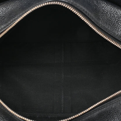 CHANEL Tote Bag Matelasse Caviar Skin Coco Mark PTT Double Chain Tote Black Gold-Tone Hardware, Pre-Owned