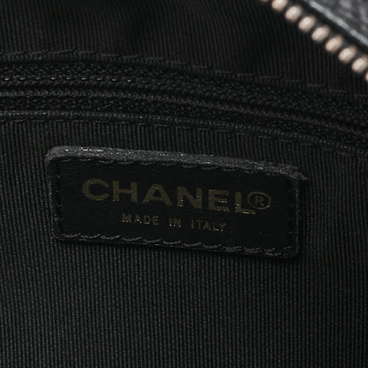 CHANEL Tote Bag Matelasse Caviar Skin Coco Mark PTT Double Chain Tote Black Gold-Tone Hardware, Pre-Owned