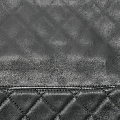 CHANEL Lambskin Matelasse 2.55 Lock Clutch Bag Silver-Tone Hardware, Pre-Owned