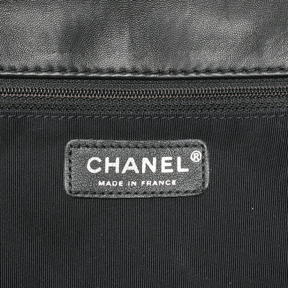 CHANEL Lambskin Matelasse 2.55 Lock Clutch Bag Silver-Tone Hardware, Pre-Owned