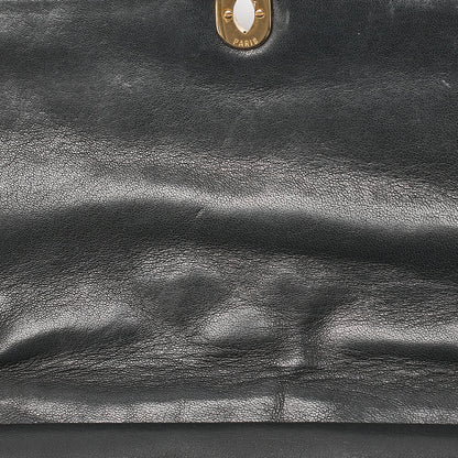 CHANEL Lambskin Matelasse 25cm Paris Limited Double Flap Shoulder Bag Black Gold-Tone Hardware, Pre-Owned