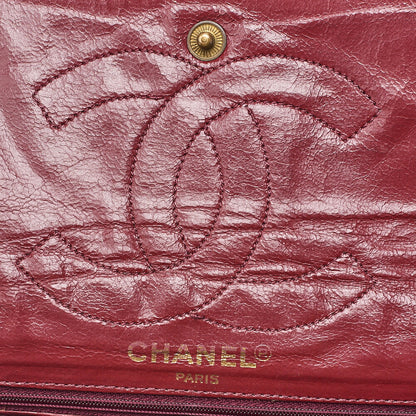CHANEL Lambskin Matelasse 25cm Paris Limited Double Flap Shoulder Bag Black Gold-Tone Hardware, Pre-Owned