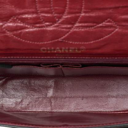 CHANEL Lambskin Matelasse 25cm Paris Limited Double Flap Shoulder Bag Black Gold-Tone Hardware, Pre-Owned