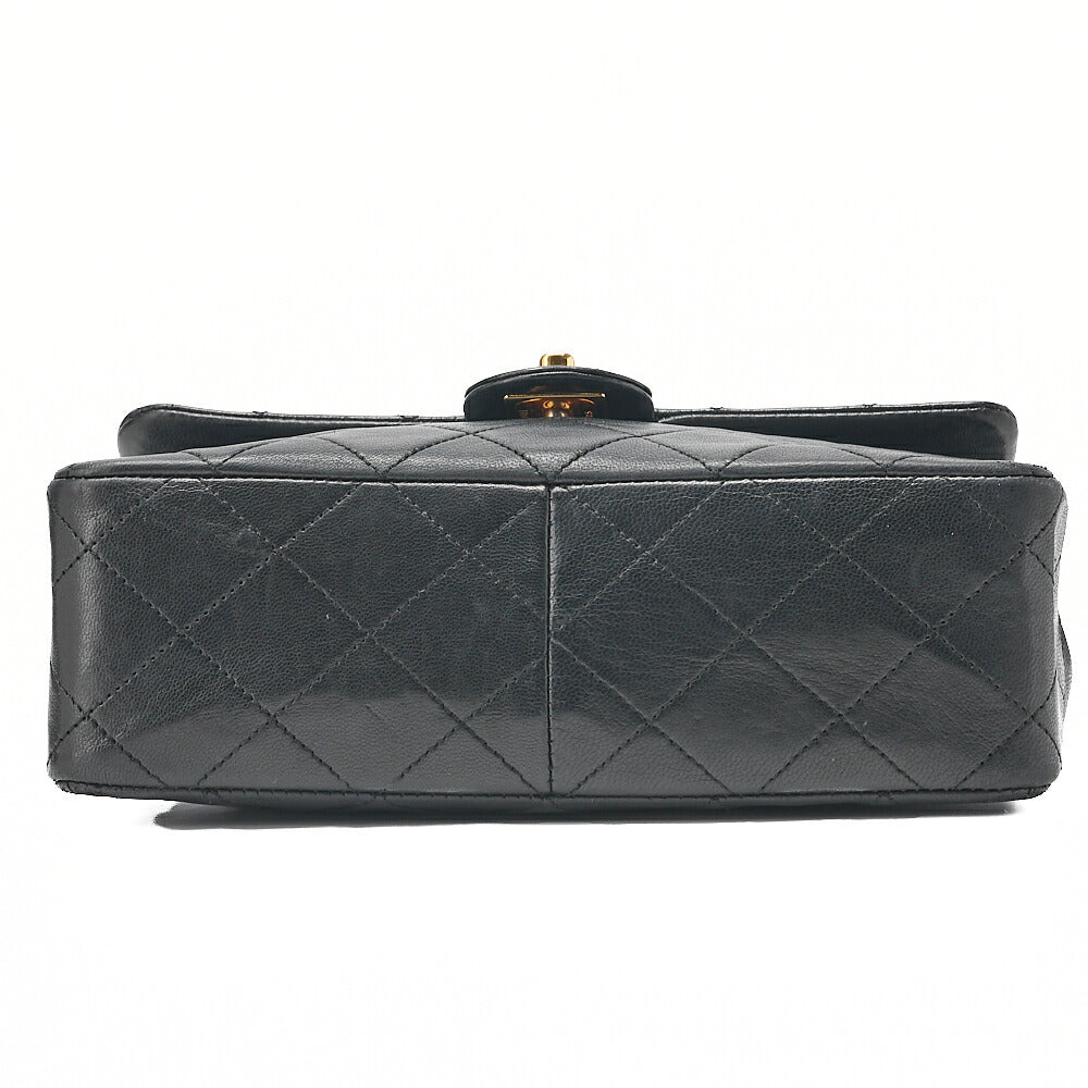 CHANEL Chain Shoulder Bag Minimat Telass? 20cm Lambskin Black Gold-Tone Hardware, Pre-Owned