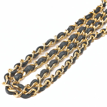 CHANEL Chain Shoulder Bag Minimat Telass? 20cm Lambskin Black Gold-Tone Hardware, Pre-Owned