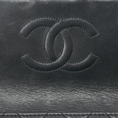 CHANEL Chain Shoulder Bag Minimat Telass? 20cm Lambskin Black Gold-Tone Hardware, Pre-Owned