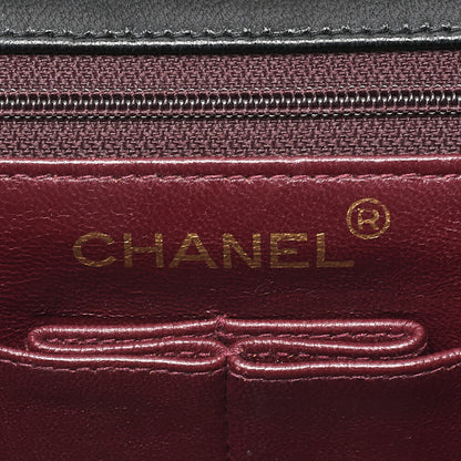 CHANEL Chain Shoulder Bag Minimat Telass? 20cm Lambskin Black Gold-Tone Hardware, Pre-Owned