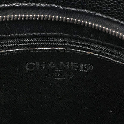 CHANEL Matelasse Reissue Tote Caviar Skin Black Silver-Tone Hardware, Pre-Owned