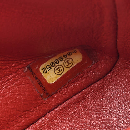 CHANEL Chain Shoulder Bag Minimat Telass? 17cm Caviar Skin Red Gold-Tone Hardware, Pre-Owned
