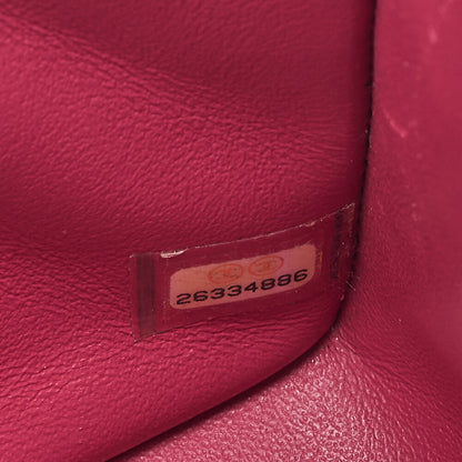 CHANEL Chain Shoulder Bag Minima Telass? 17cm Lambskin Pink Silver-Tone Hardware, Pre-Owned