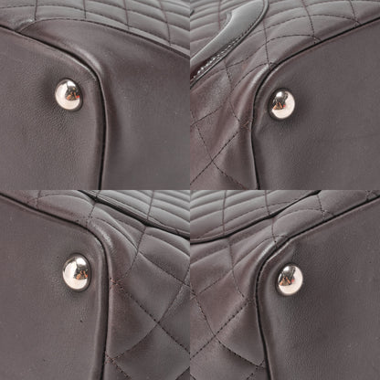 CHANEL Cambonline Calf Leather x Enamel Large Tote Bag Brown x Black Silver-Tone Hardware, Pre-Owned