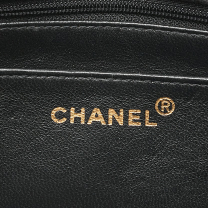CHANEL Lambskin Matelasse Diana Flap Chain Shoulder Black Gold-Tone Hardware, Pre-Owned