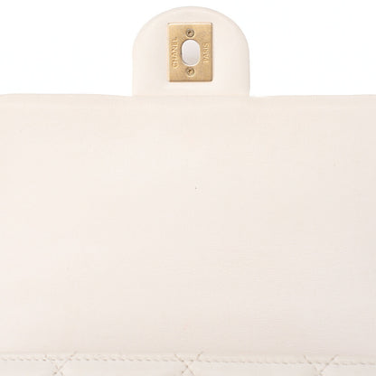 CHANEL Lambskin Minimat Telass? with Charm 2-Way Chain Shoulder White Gold-Tone Hardware, Pre-Owned