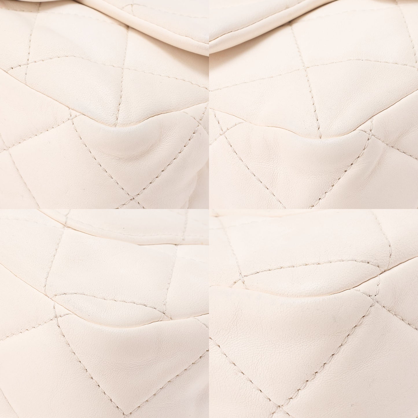 CHANEL Lambskin Minimat Telass? with Charm 2-Way Chain Shoulder White Gold-Tone Hardware, Pre-Owned
