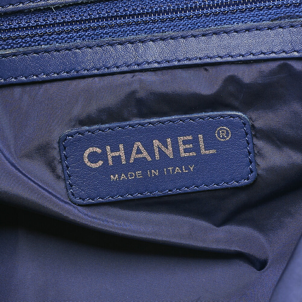 CHANEL Nylon x Lambskin Tweed Print Turn Lock Chain Backpack Bicolor Silver-Tone Hardware, Pre-Owned