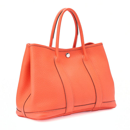 Hermes Hermes Garden Party TPM Negonda Tote Bag Orange Poppy Silver-Tone Hardware, Pre-Owned
