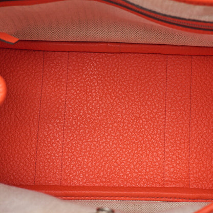Hermes Hermes Garden Party TPM Negonda Tote Bag Orange Poppy Silver-Tone Hardware, Pre-Owned