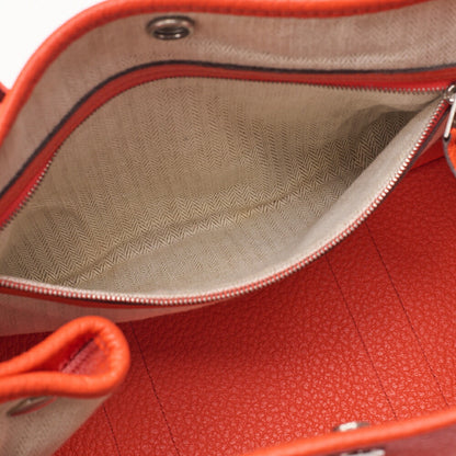 Hermes Hermes Garden Party TPM Negonda Tote Bag Orange Poppy Silver-Tone Hardware, Pre-Owned