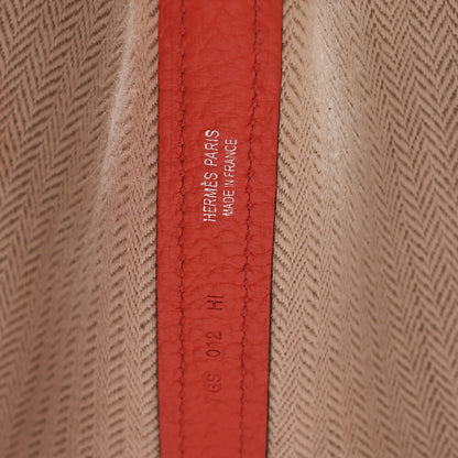Hermes Hermes Garden Party TPM Negonda Tote Bag Orange Poppy Silver-Tone Hardware, Pre-Owned