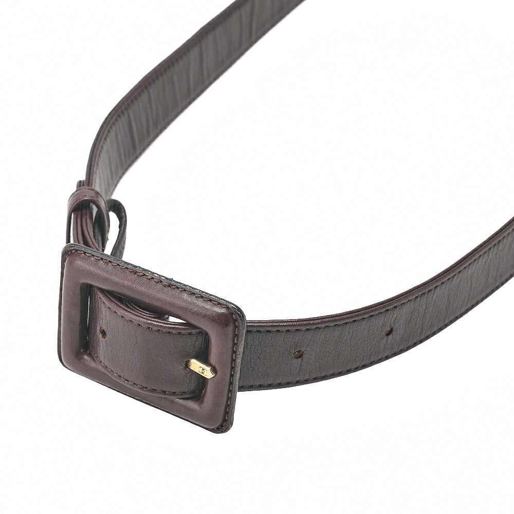 CHANEL Lambskin Matelasse Turnlock Waist Pouch Dark Brown Gold-Tone Hardware, Pre-Owned
