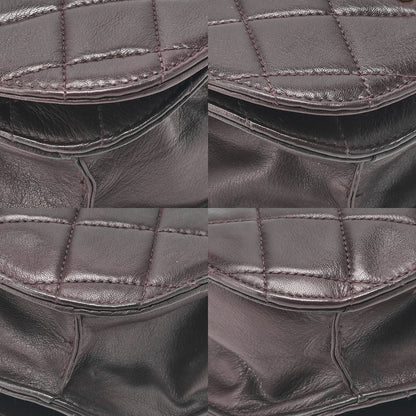 CHANEL Lambskin Matelasse Turnlock Waist Pouch Dark Brown Gold-Tone Hardware, Pre-Owned