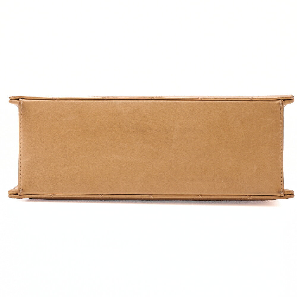 CHANEL Lambskin Matelasse Bicolole Handbag Beige Gold-Tone Hardware, Pre-Owned