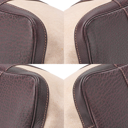 Hermes Hermes Garden Party PM Toile Officer Brown Silver-Tone Hardware, Pre-Owned
