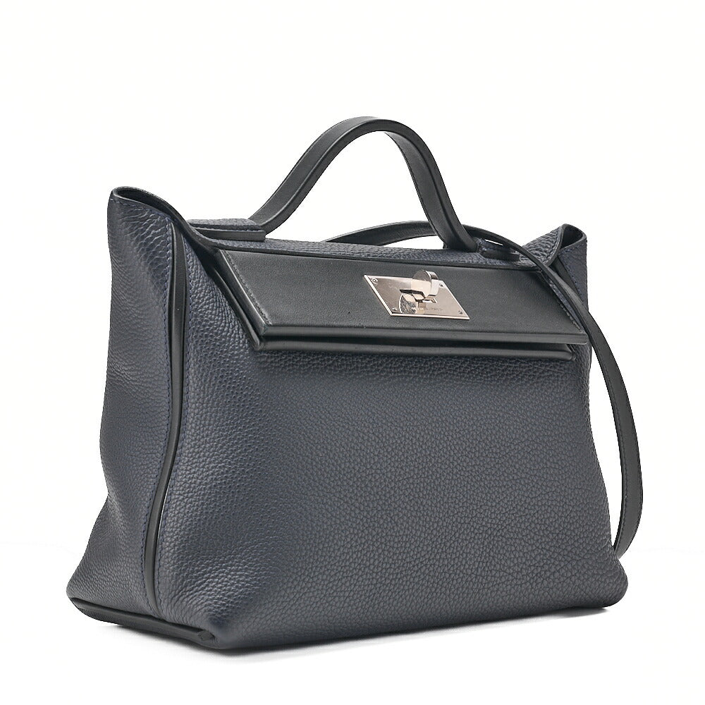 Hermes Hermes Vanquatre 29 24/24 Togo 2-Way Shoulder Blue New Silver-Tone Hardware, Pre-Owned