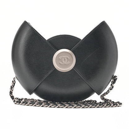 CHANEL Coco Mark Evening in the Air Chain Shoulder Lambskin Black Silver-Tone Hardware, Pre-Owned