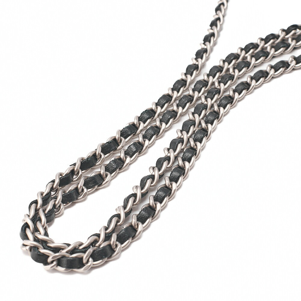CHANEL Coco Mark Evening in the Air Chain Shoulder Lambskin Black Silver-Tone Hardware, Pre-Owned