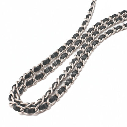 CHANEL Coco Mark Evening in the Air Chain Shoulder Lambskin Black Silver-Tone Hardware, Pre-Owned
