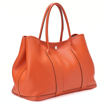 HERMES Herm?s Garden Patty PM Negonda Tote Bag Orange Poppy Silver-Tone Hardware, Pre-Owned