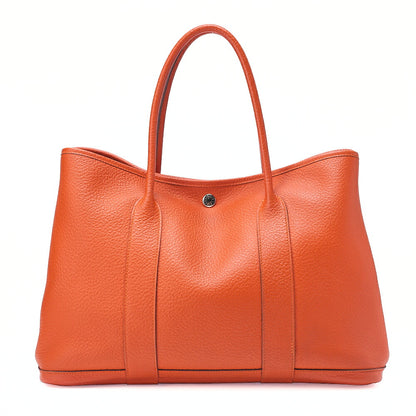HERMES Herm?s Garden Patty PM Negonda Tote Bag Orange Poppy Silver-Tone Hardware, Pre-Owned