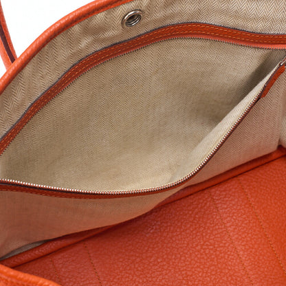 HERMES Herm?s Garden Patty PM Negonda Tote Bag Orange Poppy Silver-Tone Hardware, Pre-Owned