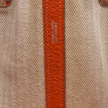 HERMES Herm?s Garden Patty PM Negonda Tote Bag Orange Poppy Silver-Tone Hardware, Pre-Owned