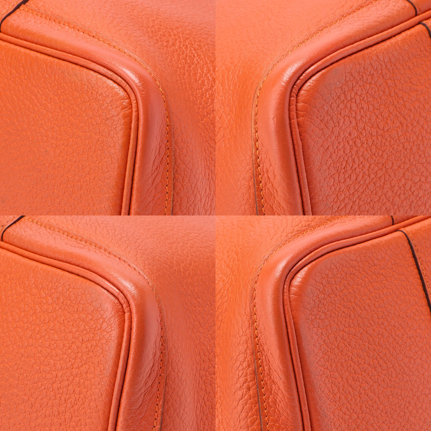 HERMES Herm?s Garden Patty PM Negonda Tote Bag Orange Poppy Silver-Tone Hardware, Pre-Owned