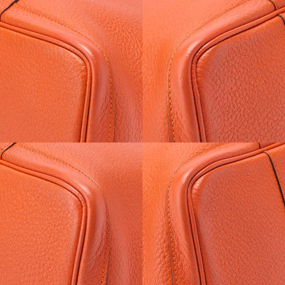 HERMES Herm?s Garden Patty PM Negonda Tote Bag Orange Poppy Silver-Tone Hardware, Pre-Owned
