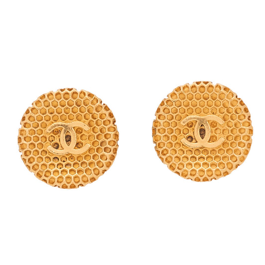 CHANEL Coco Mark 95A Earrings GP Gold (Gold Plated)Gold-Tone Hardware, Pre-Owned