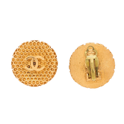 CHANEL Coco Mark 95A Earrings GP Gold (Gold Plated)Gold-Tone Hardware, Pre-Owned