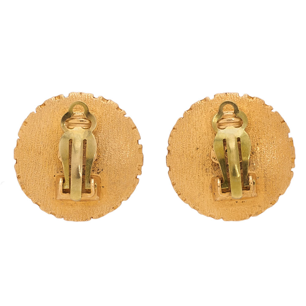 CHANEL Coco Mark 95A Earrings GP Gold (Gold Plated)Gold-Tone Hardware, Pre-Owned
