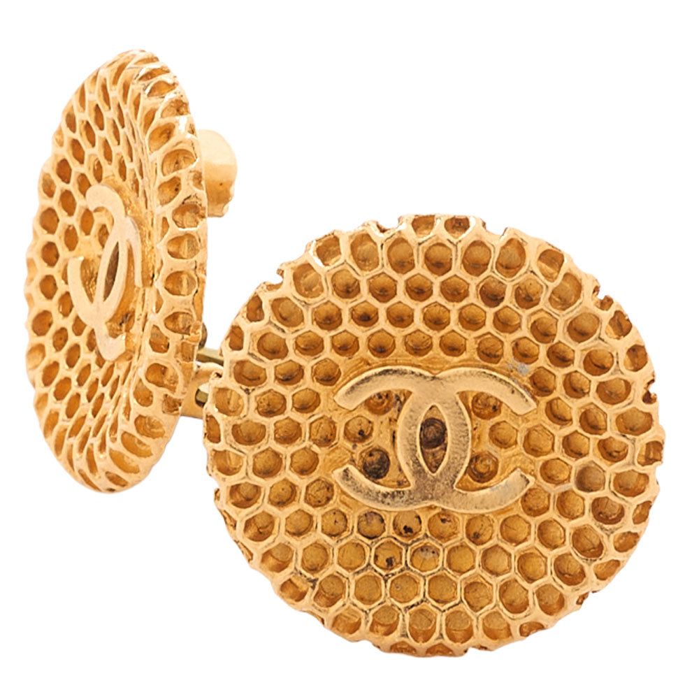 CHANEL Coco Mark 95A Earrings GP Gold (Gold Plated)Gold-Tone Hardware, Pre-Owned