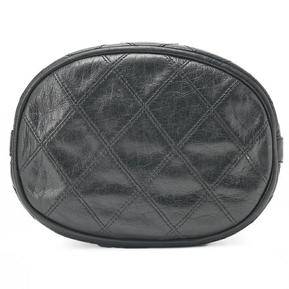 CHANEL Lambskin Matelasse Bicolole Drawstring Chain Shoulder Black Gold-Tone Hardware, Pre-Owned